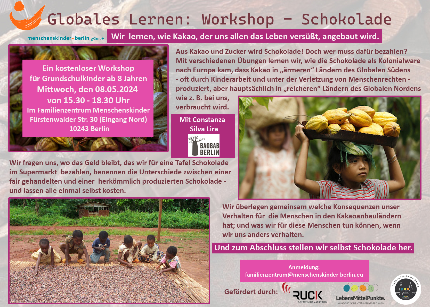 Globales Lernen: Workshop Schokolade